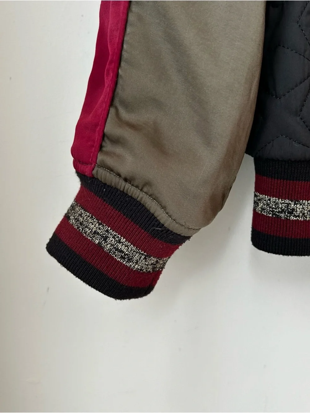 Zara Tiger Embroidered Med Bomber Jacket Souvenir Style Quilted Satin Streetwear - Picture 7 of 8